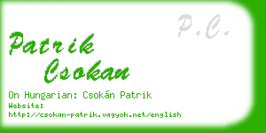 patrik csokan business card